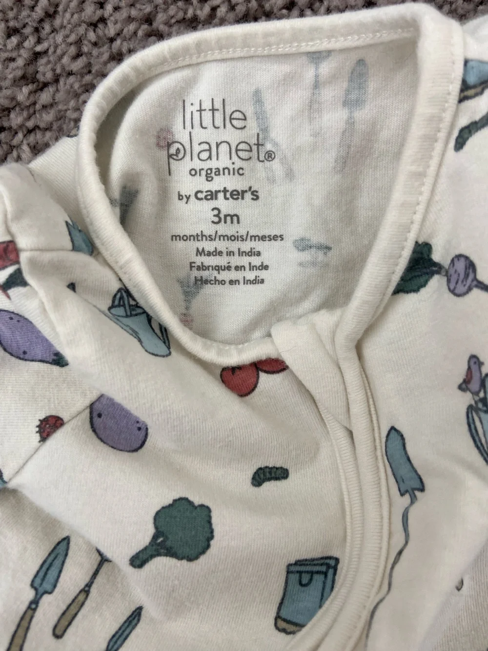 Little Planet by Carters Garden Print Footie 3M